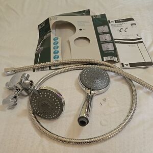Silver Handheld And Shower Head Set